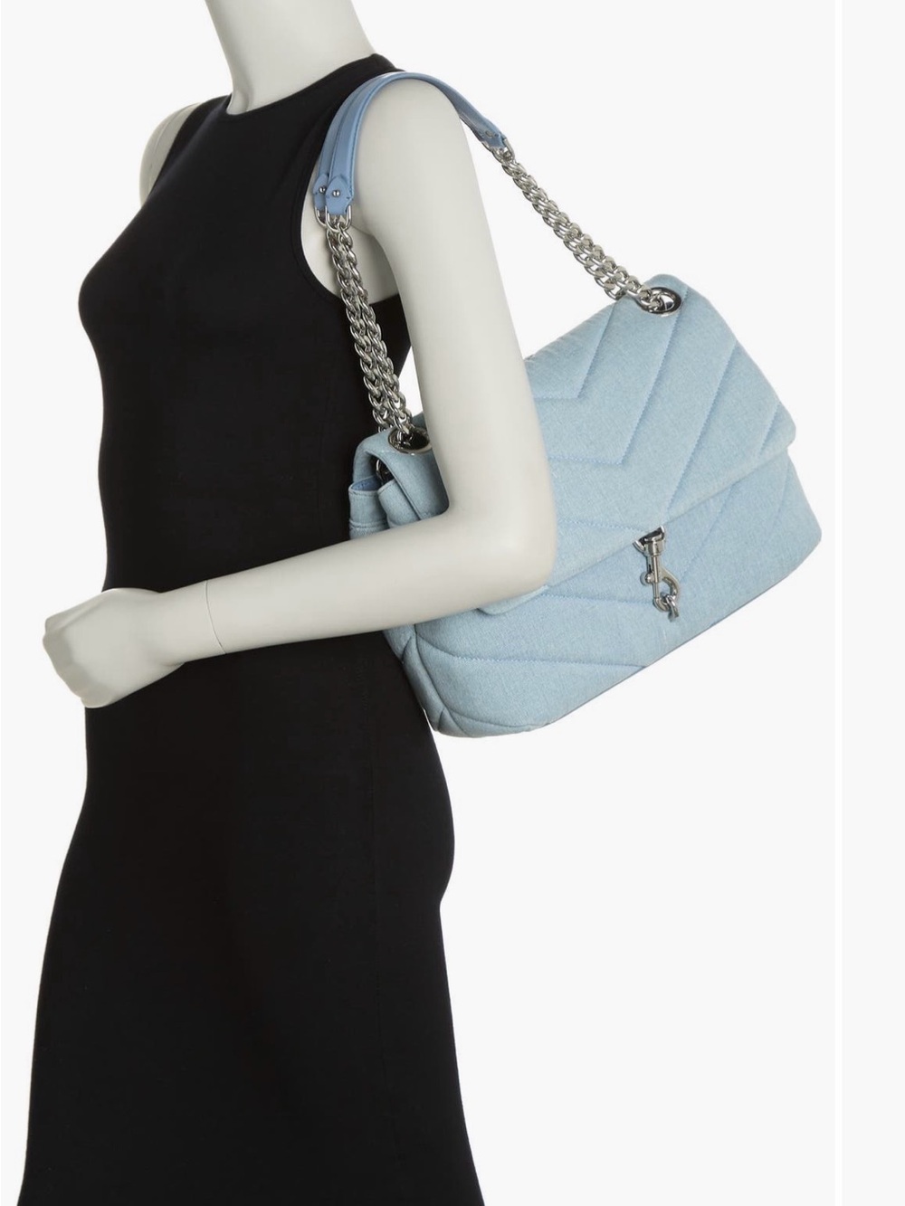 Rebecca Minkoff Denim Edie Maxi Shoulder Bag